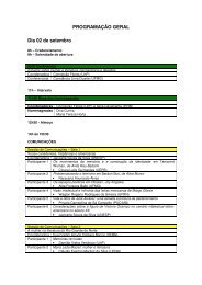 PROGRAMAÇÃO GERAL Dia 02 de setembro - Ponte Margem