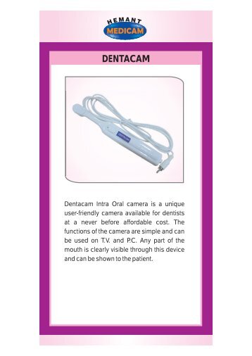 Dentacam TV Camera leflet - medicam