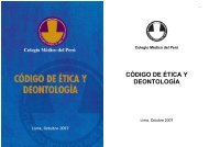 CÓDIGO DE ÉTICA Y DEONTOLOGÍA - Colegio Médico del Perú