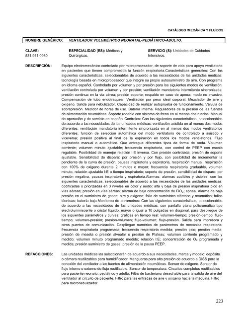 CATALOGO II EQUIPO MEDICO - Servicios de Salud de Yucatán