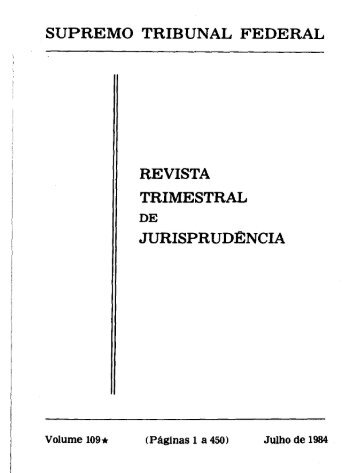 supremo tribunal federal revista trimestral jurisprudência - STF