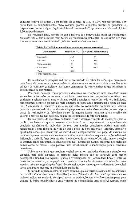 Consumo Consciente e Capital Social: Medindo A ... - Engema