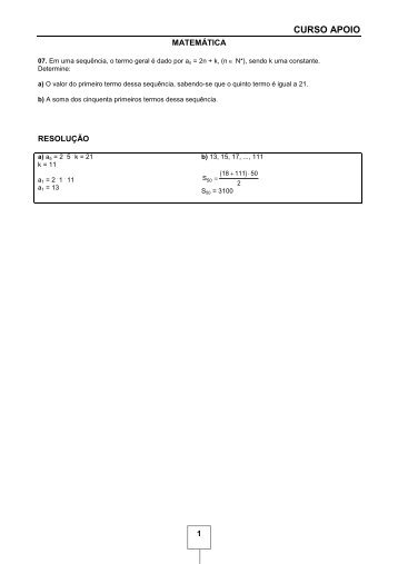 Resolucao Exatas - Matematica - Curso Apoio