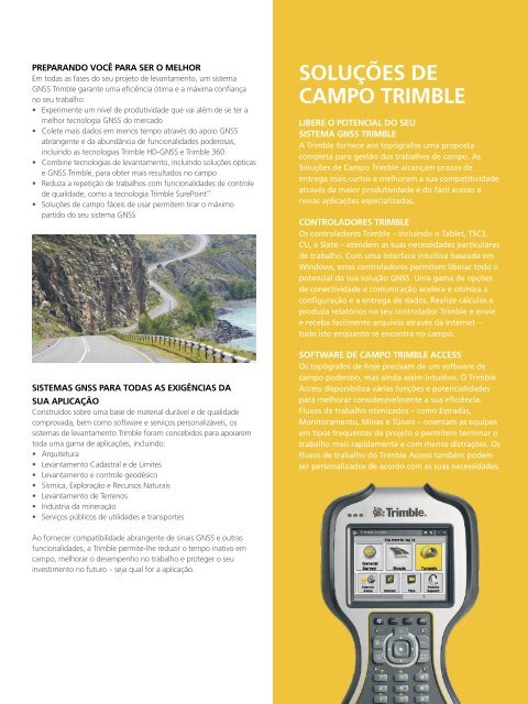 SISTEMAS DE LEVANTAMENTO GNSS TRIMBLE