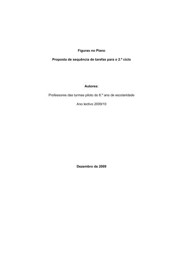 Figuras no Plano Proposta de sequência de tarefas para o 2.º ciclo ...