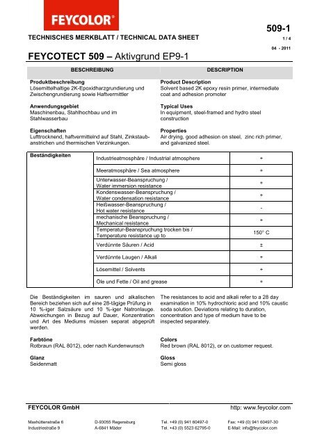 509-1 FEYCOTECT 509 -; Aktivgrund EP9-1