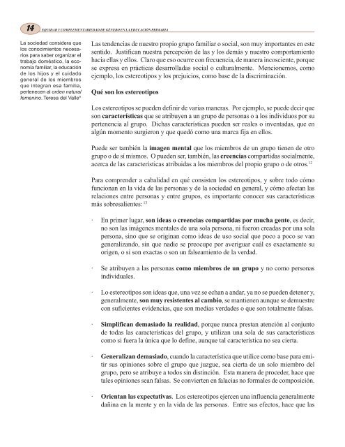 Equidad y Complementariedad de Género en la Educación Primaria