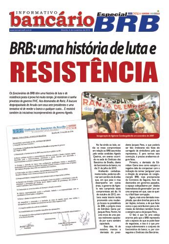 BRB: uma história de luta e - Sindicato dos Bancários de Brasília