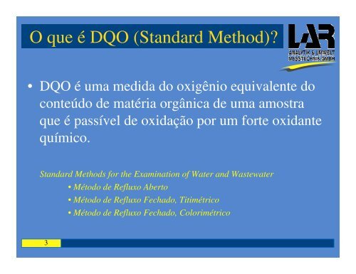 Demanda Química de Oxigênio (DQO) - GMG - Gmgspbrasil.com.br