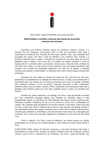 Release em imprensa - Editora Intrínseca