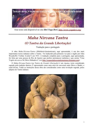 Maha Nirvana Tantra - Shri Yoga Devi