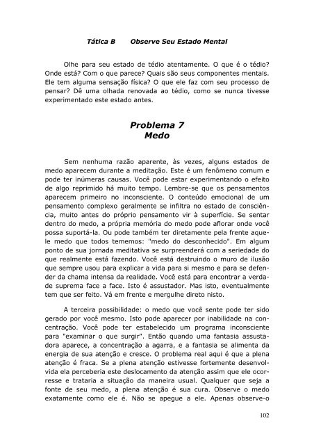 A Meditação da Plena Atenção - Sociedade Budista do Brasil