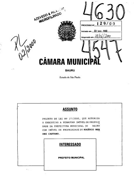 ÇAMAR - Câmara Municipal de Bauru