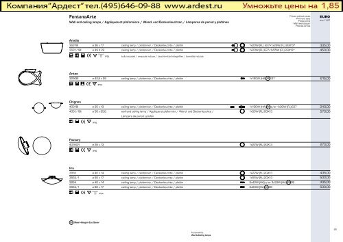 Price list 2011 Price list / Liste des prix / Preisliste / Listín de precios ...