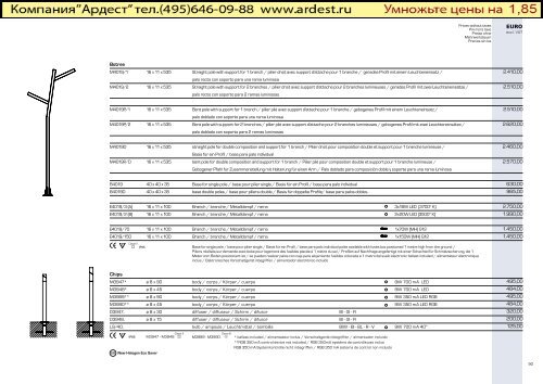 Price list 2011 Price list / Liste des prix / Preisliste / Listín de precios ...