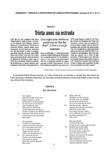 Prova/Gabarito (pdf) - UFF