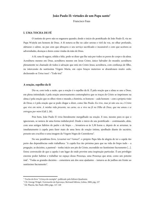 texto em pdf - Fé, Verdade e Caridade