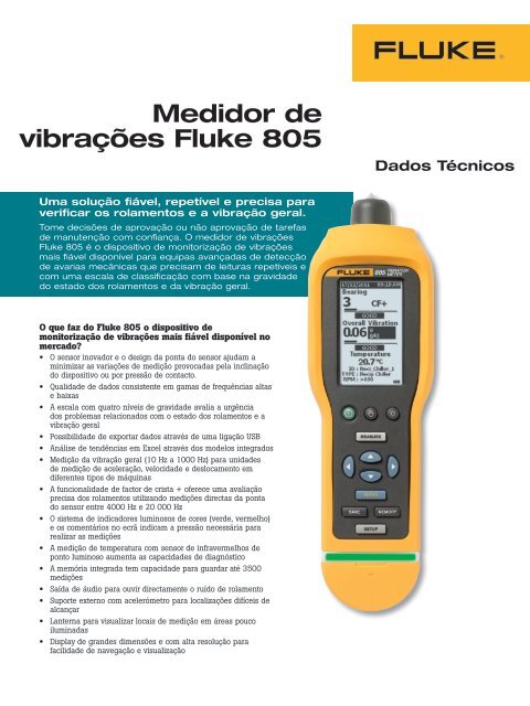 Fluke 805 Vibration Meter - Farnell