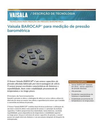 Vaisala BAROCAP® para medição de pressão barométrica