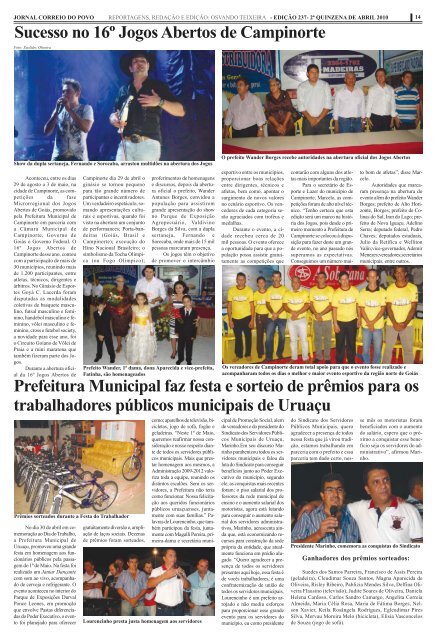 prefeitura municipal de trombas - Jornal Correio do Povo Goiás