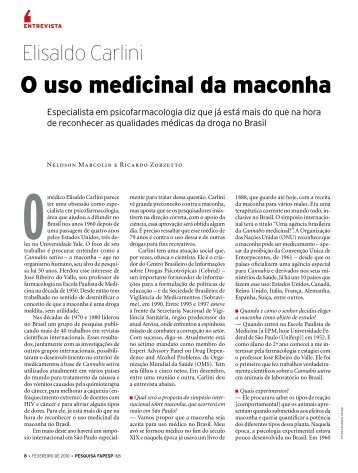 O uso medicinal da maconha - Revista Pesquisa FAPESP