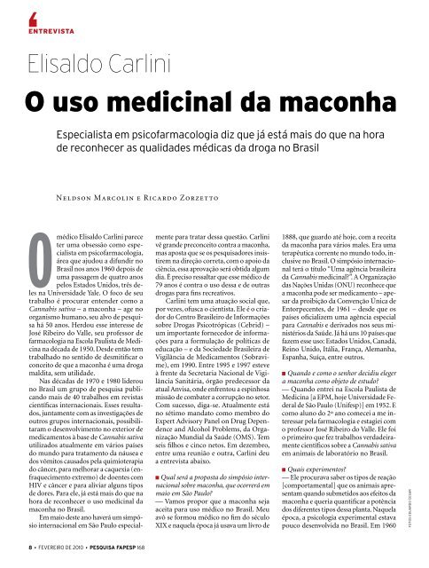 O uso medicinal da maconha - Revista Pesquisa FAPESP