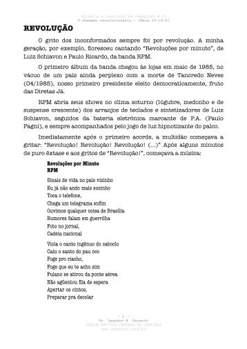 1Rs 19.19-21 - Igreja Batista Central de Campinas