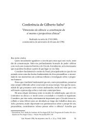 Conferência de Gilberto Safra* - CPRJ - Círculo Psicanalítico do Rio ...