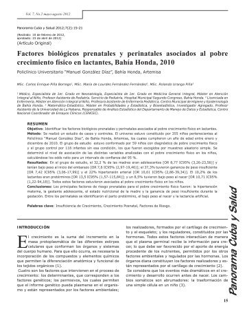 Factores biológicos prenatales y perinatales ... - Panorama Salud