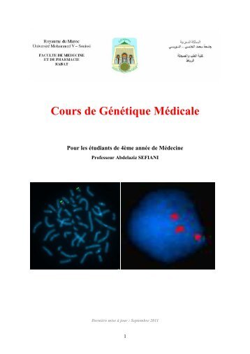 cours 4ème année f - Faculté de Médecine et de Pharmacie de Rabat