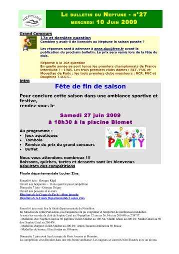 10 juin 2009 - Neptune Club de France - Free