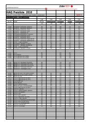 HAG Preisliste 2010 - Zuba-Tech