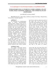 An accepted paper to Acta Oecologia Carpatica, to be published in ...