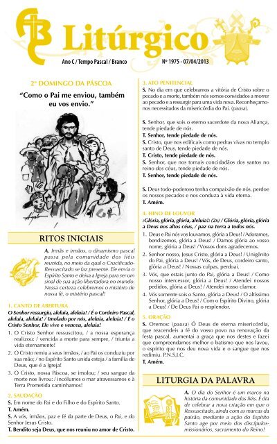 nº 1975 – 07/04/2013 – 2º domingo da páscoa - Diocese de Santo ...