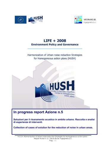 Rapporto Azione 5 - progetto HUSH