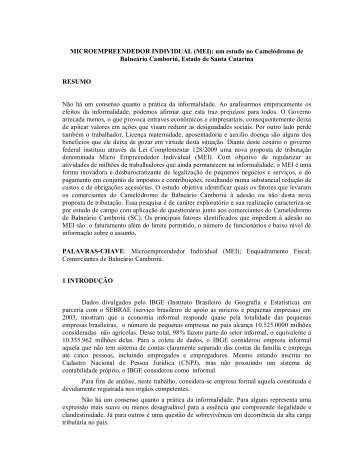 MICROEMPREENDEDOR INDIVIDUAL (MEI): um ... - Ccn.ufsc.br