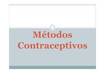 Apresentação sobre métodos contracetivos
