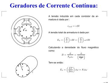 Geradores de Corrente Contínua: