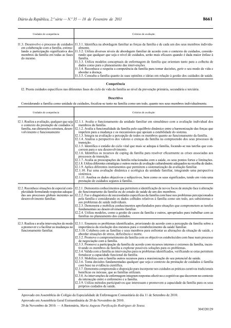 Regulamento n.º 126/2011 - Cuidados de Saúde Primários