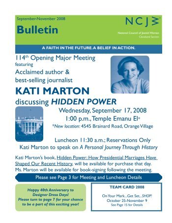 Bulletin - NCJW Cleveland