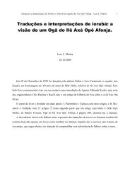 Traduções e interpretações de iorubá: a visão de ... - Luiz L. Marins