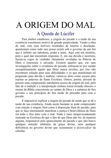 A Origem do Mal