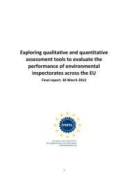 Exploring qualitative and quantitative assessment tools to ... - IMPEL