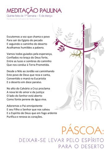 MEDITAÇÃO PAULINA - QUARESMA 2 - Paróquia de Matosinhos