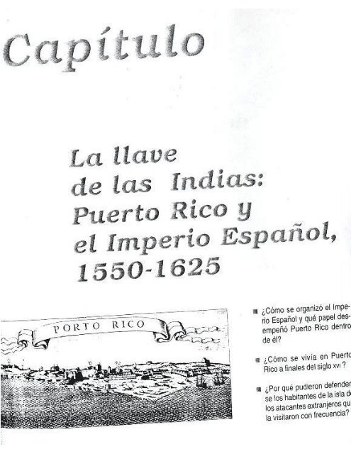 La llave de las indias: Puerto Rico y el imperio Español, 1550-1625