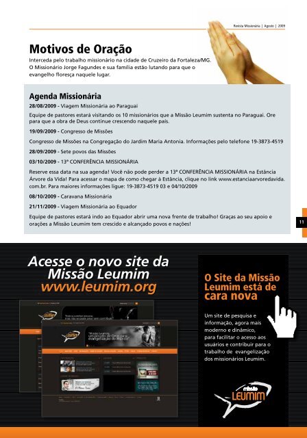 Revista Missionária - Missão Leumim