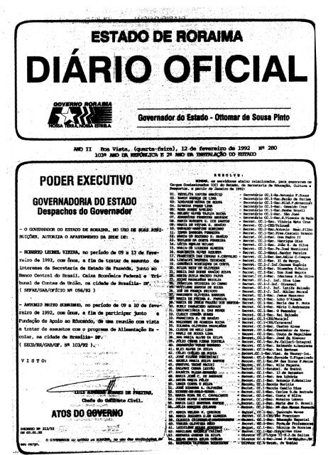 D.O.E. Nº 793.pmd - Imprensa Oficial do Estado de Roraima