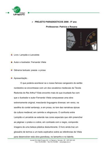 Projeto_Lampião e Lancelote_5° ano - Colégio Uirapuru :: Aqui ...