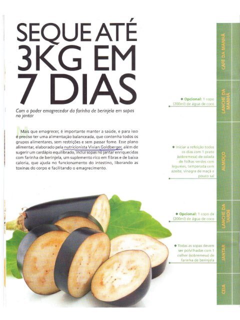Dieta para 7 dias balanceada