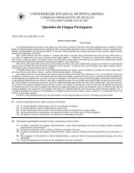 Questões de Língua Portuguesa - CNEC On Line